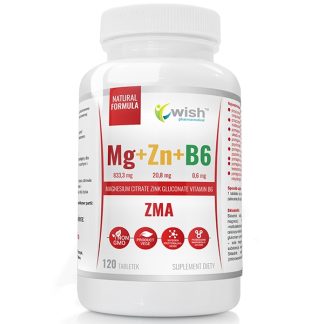 ZMA MAGNESIUM+ZINC+B6 MEGA DOSE OF 120 TABLETS  ❌ არ არის რეკომენდებული ❌
