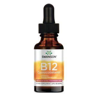 Vitamin B12 Cyanocobalamin - Strawberry Liquid ❌ არ არის რეკომენდებული ❌