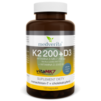 K2 200 + D3 witamina K vitaMK7® 200 µg + D 2000 IU