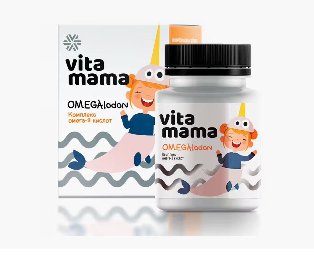 Vitamama - ომეგა-3 მჟავების კომპლექსი Omegalodon Vitamama (კლასიკი) ❌️ არ არის რეკომენდებული ❌️