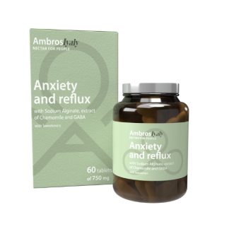 INT010 – ANXIETY AND REFLUX – 60 დასაღეჭი ტაბლეტი 750 მგ ❌ არ არის რეკომენდებული ❌