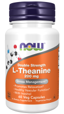 L-Theanine, Double Strength 200 mg Veg Capsules ❌ არ არის რეკომენდებული ❌