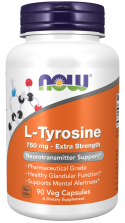 L-Tyrosine 750 mg, Extra Strength Veg Capsules ❌ არ არის რეკომენდებული ❌