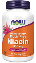 Niacin 500 mg, Double Strength Flush-Free Veg Capsules ❌️ არ არის რეკომენდებული ❌️