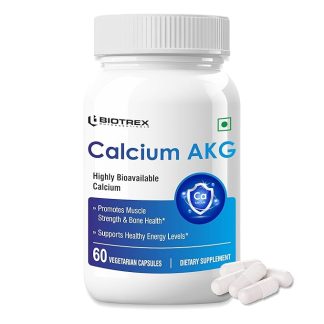 Biotrex Nutraceuticals Calcium Alpha Ketoglutarate CA AKG Supplement Supports Energy & Muscle Strength, Healthy Aging, For Men & Women - 60 Veg Capsules ❌ არ არის რეკომენდებული ❌