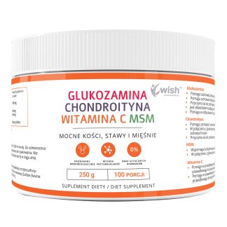 GLUCOSAMINE CHONDROITIN MSM VITAMIN C 250G JOINTS, BONES, MUSCLES ❌ არ არის რეკომენდებული ❌