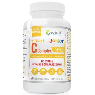 NATURAL VITAMIN C COMPLEX JUNIOR 200MG + RUTIN ORANGE FLAVORED LOZENGETABLE PRODUCT VEGE 120 TABLETS ❌ არ არის რეკომენდებული ❌