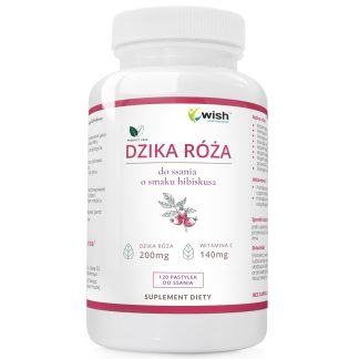 WILD ROSE 70% NATURAL VITAMIN C FOR HIBISCUS FLAVOURED SUCTION 120 VEGE PASTILLES ❌ არ არის რეკომენდებული ❌