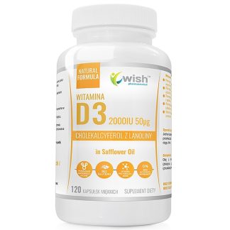 VITAMIN D3 2000IU 50ΜG IN SAFFFLOWER OIL 120 SOFT CAPSULES (SOFTGEL) ❌ არ არის რეკომენდებული ❌