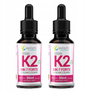 NATURAL VITAMIN K2 MK-7 WITH NATTO FORTE IN DROPS 2 X 30ML / 1800 DROPS FOR VEGANS ❌ არ არის რეკომენდებული ❌