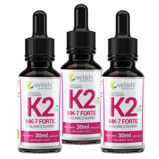 VITAMIN K2 MK-7 WITH NATTO FORTE IN DROPS 3 X 30ML / 2700 DROPS FOR VEGANS ❌ არ არის რეკომენდებული ❌