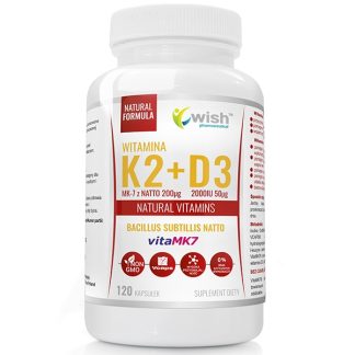 VITAMIN K2 VITAMINK7 WITH NATTO 200MCG + D3 2000IU 50MCG VEGAN 120 CAPSULES ❌ არ არის რეკომენდებული ❌