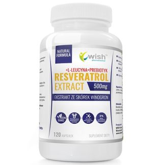 RESVERATROL EXTRACT 500MG GRAPE PEEL EXTRACT + PREBIOTIC 120 CAPSULES ❌ არ არის რეკომენდებული ❌