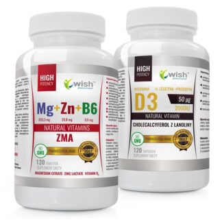 ZMA MAGNESIUM + ZINC + B6 + VITAMIN D3 50ΜG 2000IU 240 PIECES ❌ არ არის რეკომენდებული ❌