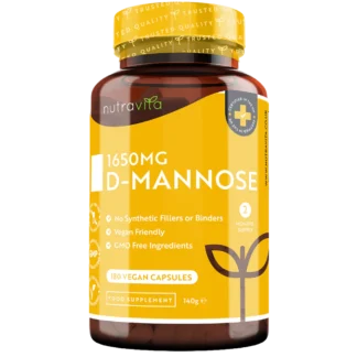 D-Mannose 1650mg High Strength 180 Vegan Capsules ❌ არ არის რეკომენდებული ❌