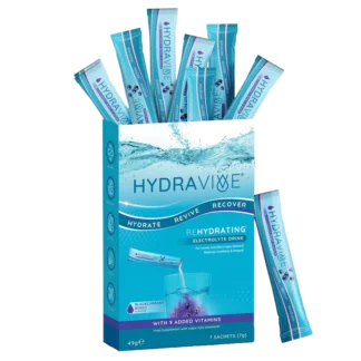 Hydravive Rapid Rehydration Electrolytes Powder - 21 Pack Blackcurrant ❌ არ არის რეკომენდებული ❌