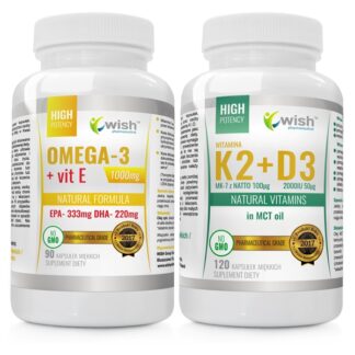 OMEGA 3 1000 MG + K2 100MCG MK-7 SET WITH NATTO + D3 50MCG 2000IU IN MCT OIL ❌ არ არის რეკომენდებული ❌