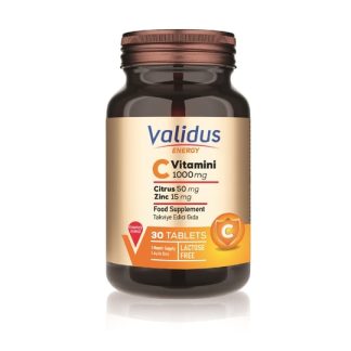 Validus Vitamin C 1000 Mg + Citrus + Zinc 30 Tablets ❌ არ არის რეკომენდებული ❌