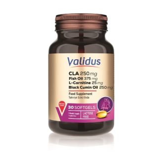 Validus Super Slim CLA + Omega-3 + Nigella Sativa + Green Tea + Probiotic 30 Softgel ❌ არ არის რეკომენდებული ❌
