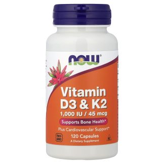 Vitamin D3 & K2, 120 Capsules ❌️ არ არის რეკომენდებული ❌️