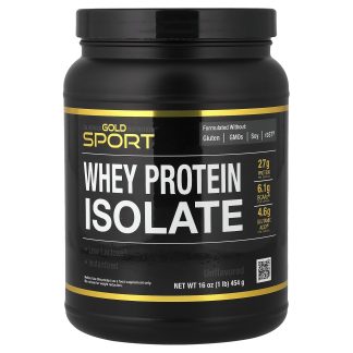 Sport, Whey Protein Isolate, Unflavored, 1 lb (454 g) ❌️ არ არის რეკომენდებული ❌️