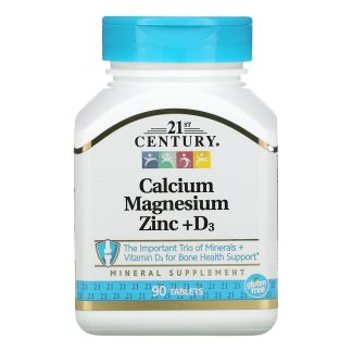 Calcium Magnesium Zinc + D3, 90 Tablets ❌️ არ არის რეკომენდებული ❌️