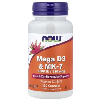 Mega D3 & MK-7, 120 Capsules ❌️ არ არის რეკომენდებული ❌️