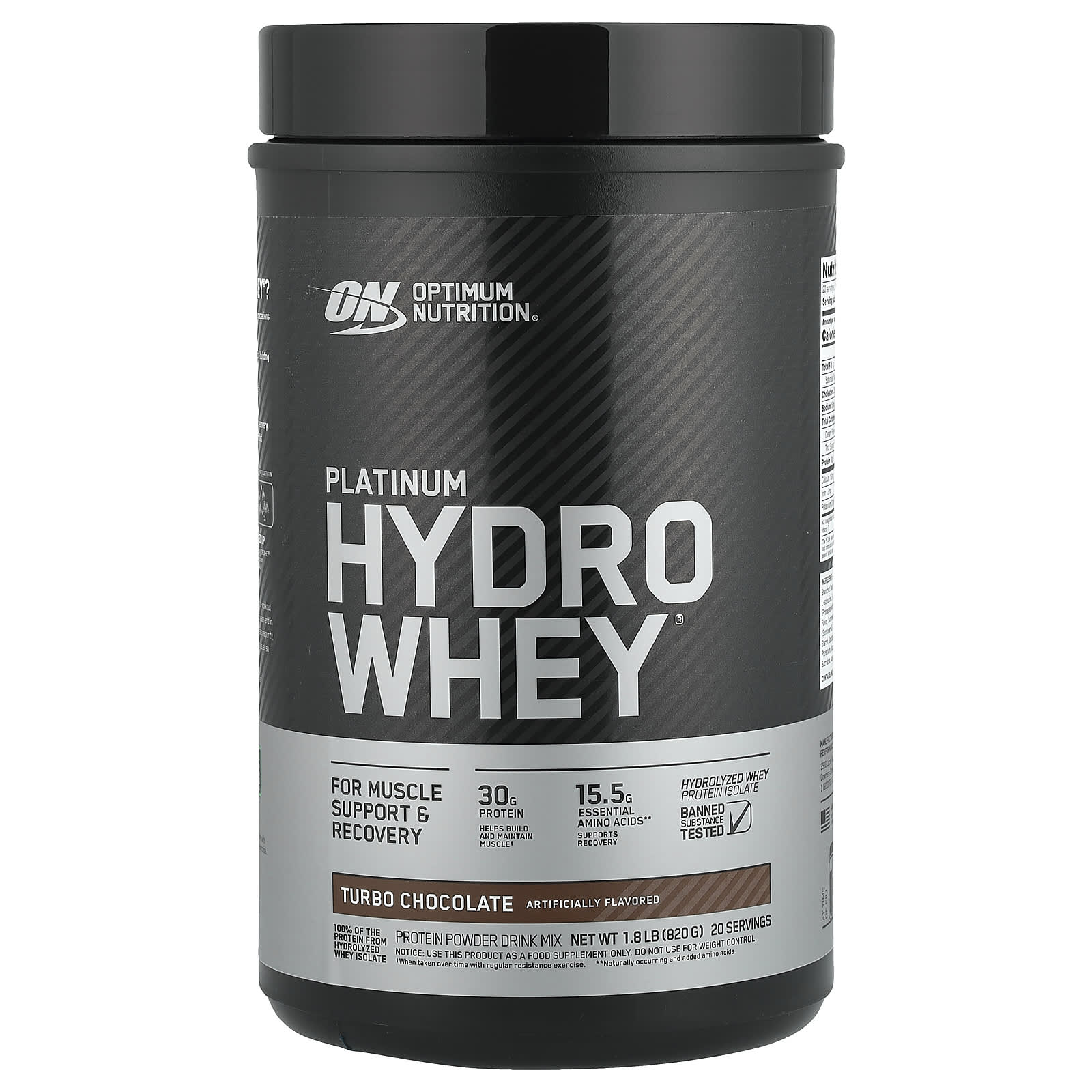 Platinum Hydro Whey®, Turbo Chocolate, 1.8 lb (820 g) ❌️ არ არის რეკომენდებული ❌️
