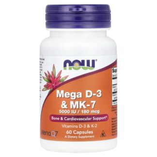 Mega D-3 & MK-7, 5,000 IU / 180 mcg, 60 Capsules ❌️ არ არის რეკომენდებული ❌️
