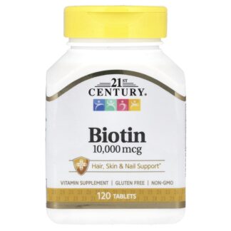 Biotin, 10,000 mcg, 120 Tablets ❌️ არ არის რეკომენდებული ❌️