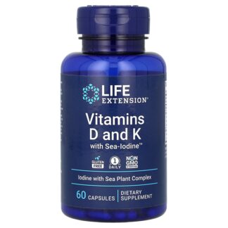 Vitamins D and K with Sea-Iodine, 60 Capsules ❌️ არ არის რეკომენდებული ❌️